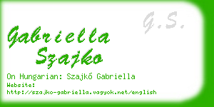 gabriella szajko business card